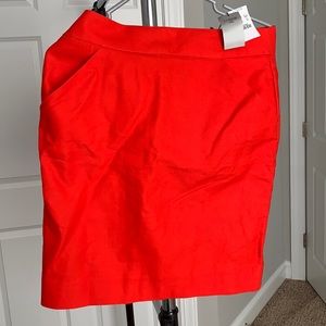 J. Crew red pencil skirt NWT